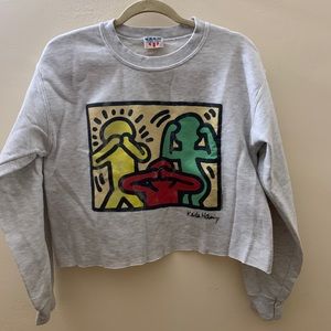 Vintage Keith Haring cut off sweatshirt